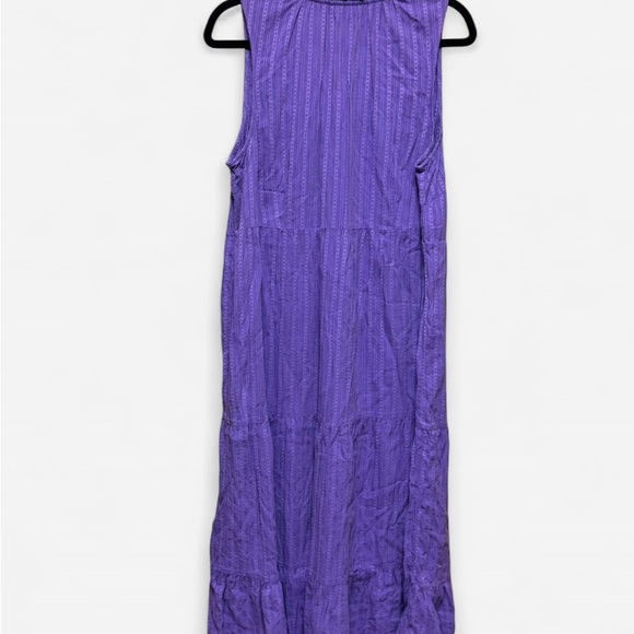 J. Jill Purple Maxi Knit Button-Up Dress - Picture 2 of 6